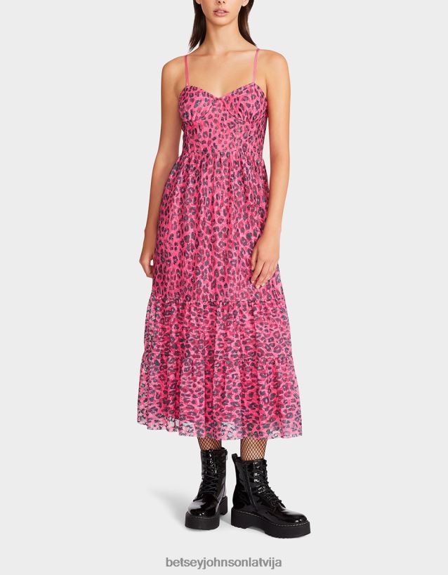 wild n out stretch mežģīņu korsete midi hot rozā Betsey Johnson H0660L276 sievietes apģērbs