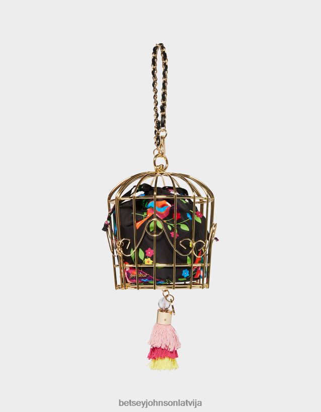 kiča putns ir vārds būris dejotājs wristlet black multi Betsey Johnson H0660L230 sievietes Piederumi