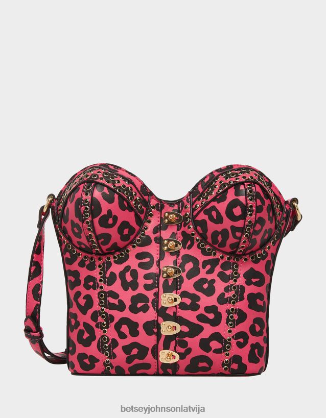 korsešu kičs mīl crossbody melns/rozā Betsey Johnson H0660L219 sievietes Piederumi