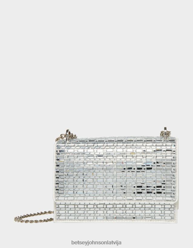 spīdēt uz konvertējamā atloka maisa ziloņkauls Betsey Johnson H0660L242 sievietes Piederumi