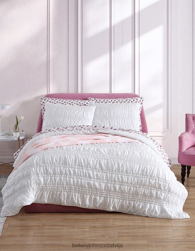 buduārs vienkrāsains balts pilns karalienes segas komplekts multi Betsey Johnson H0660L419 unisex Piederumi - Noklikšķiniet uz Attēls, lai aizvērtu