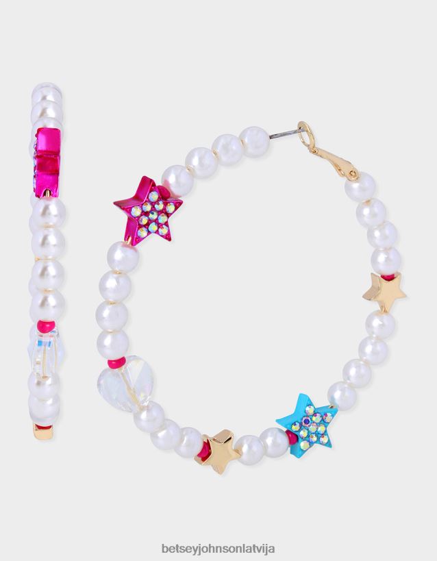 kidult kiča pērļu krelles stīpas multi Betsey Johnson H0660L360 sievietes rotaslietas