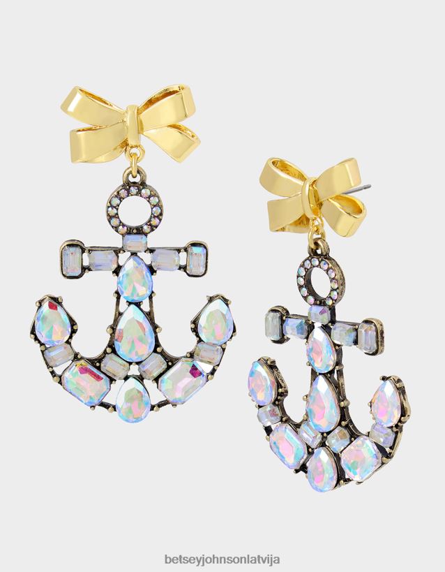 kruīza kontroles enkura nolaižamie auskari kristāls Betsey Johnson H0660L313 sievietes rotaslietas