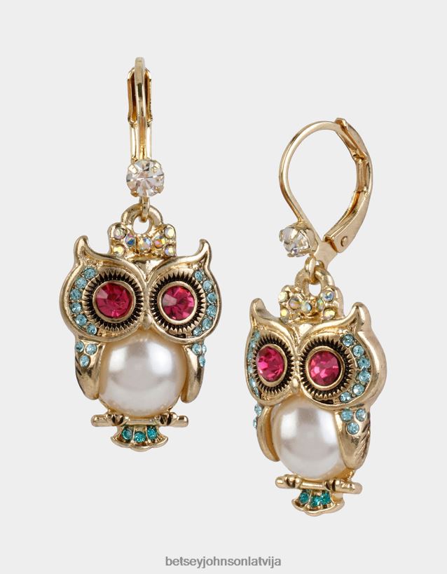 pērļu pūces pilienu auskari multi Betsey Johnson H0660L329 sievietes rotaslietas